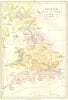 UK. Britain under Romans 1870 old antique vintage map plan chart