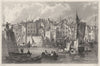 DEVON. The Barbican Pool, &c., Plymouth 1829 old antique vintage print picture