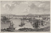 DEVON. Oreston and the Cat-water, near Plymouth 1829 old antique print picture