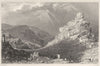 DEVON. The Valley of Rocks, near Linton 1829 old antique vintage print picture