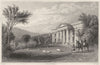 DEVON. Oaklands (The seat of Albany Savile Esq) 1829 old antique print picture