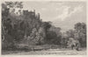 DEVON. Berry Pomeroy Castle, near Totnes 1829 old antique print picture