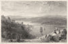 DEVON. Teignmouth Bridge, from the Ness 1829 old antique vintage print picture