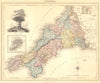 CORNWALL MAP. inc. the Scilly Isles. Inset. Cheese Wring (Bodmin Moor) 1831