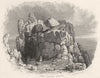 CORNWALL. Logan Rock 1831 old antique vintage print picture