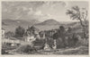 CORNWALL. Falmouth Harbour, Pendennis Castle in the distance 1831 old print