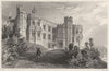 CORNWALL. Treffry-House, Fowey (The seat of JF Austin Esq) 1831 old print