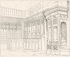 DEVON. Rood-loft & Screen in Totnes Church 1822 old antique print picture