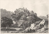 DEVON. Berry Pomeroy Castle 1822 old antique vintage print picture