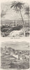 ISRAEL. Jerusalem. Rama(Arimathea); Kirjathjearim 1870 old antique print