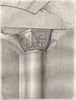 ISRAEL. Jerusalem. Pillar, Vaults Temple Solomon 1870 old antique print
