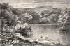 ISRAEL. Jerusalem. river Jordan 1870 old antique vintage print picture