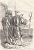 ISRAEL. Jerusalem. Inhabitants of Bethlehem 1870 old antique print picture