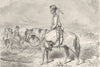 CHINA. Tartar Cavalry(Chinese Army) 1870 old antique vintage print picture