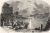 CHINA. Night Xiamen 1870 old antique vintage print picture