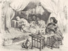 CHINA. Chinese Opium Smokers 1870 old antique vintage print picture