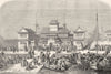 CHINA. Custom House at Shanghai 1870 old antique vintage print picture