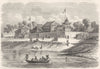 TIENJIN. House French English Ambassadors Tien-Tsin 1870 old antique print