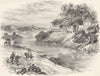 JAPAN. Gdns of Emperor at Tokyo 1870 old antique vintage print picture