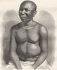 INDIA. A Native of Andaman Islands 1870 old antique vintage print picture