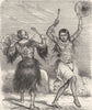 RUSSIA. Amoor. Yakut Shamans, Demon Dispellers 1870 old antique print picture