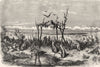 SASKATCHEWAN. Indian Sepulchre, Long Grass Prairie 1870 old antique print