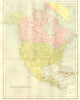 NORTH AMERICA. Map 1870 old antique vintage plan chart