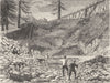 CALIFORNIA. A Claim in 1870 old antique vintage print picture