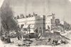 INDIA. Cremation Ghat at Kolkata 1870 old antique vintage print picture