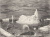 POLAR. Icebergs, Newfoundland 1870 old antique vintage print picture