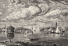 NEW YORK. Harbour of 1870 old antique vintage print picture