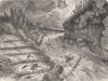 CANADA. Giant's stairs 1870 old antique vintage print picture