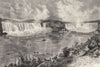 LANDSCAPES. Niagara Falls 1870 old antique vintage print picture