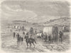 USA. Emigrants, March 1870 old antique vintage print picture