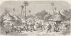 CAMEROON. Plundering a Musgu village 1870 old antique vintage print picture