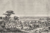 NIGERIA. Market at Sokoto 1870 old antique vintage print picture