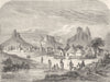 AFRICA. Songhai village 1870 old antique vintage print picture