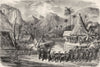FIJI. Dance of Fijian Warriors 1870 old antique vintage print picture
