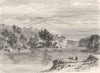 EGYPT. Sources of Nile. Atbarah, Black 1870 old antique vintage print picture