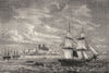 URUGUAY. Montevideo in 1870 old antique vintage print picture