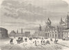 CHILE. Sq at Santiago 1870 old antique vintage print picture