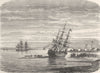MISSISSIPPI. Balize 1870 old antique vintage print picture