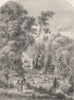 AUSTRALIA. Native Australian Burial Place, Woods 1870 old antique print