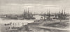 AUSTRALIA. Melbourne 1870 old antique vintage print picture