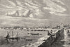 LIBYA. In Tripoli. Harbour of 1871 old antique vintage print picture
