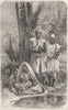 LIBYA. In Tripoli. Tripolitan Gardeners 1871 old antique vintage print picture