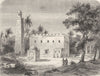 LIBYA. In Tripoli. Mosque at Tajura 1871 old antique vintage print picture