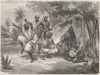 LIBYA. In Tripoli. Negro Dance 1871 old antique vintage print picture