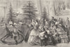 RUSSIA. St Petersburg. Christmas Tree 1871 old antique vintage print picture