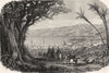 LEBANON. Beirut 1871 old antique vintage print picture
